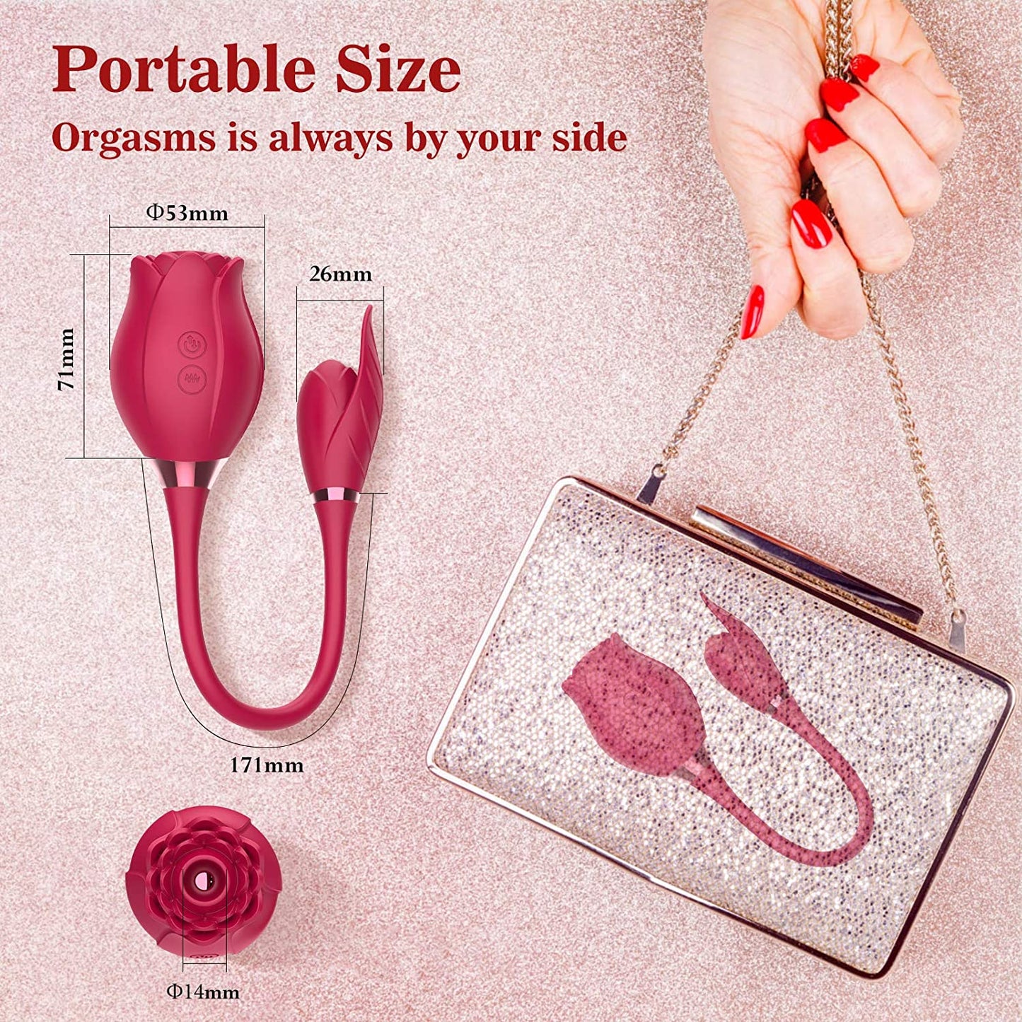 10 Patterns Rose Clitoral Sucking Vibrator with Licking Vibrating Egg