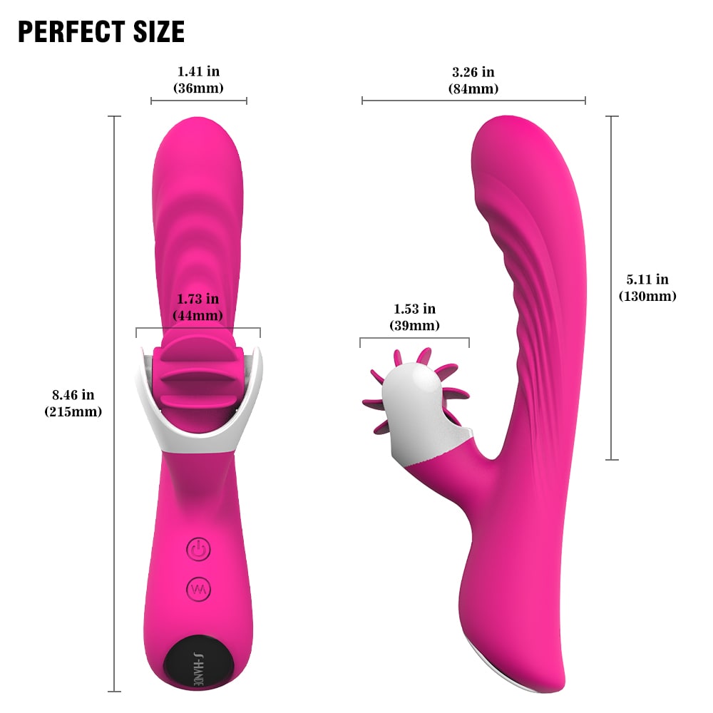 6 Rotation 9 Vibration Modes G Spot Rabbit Vibrator with 9 Color Light