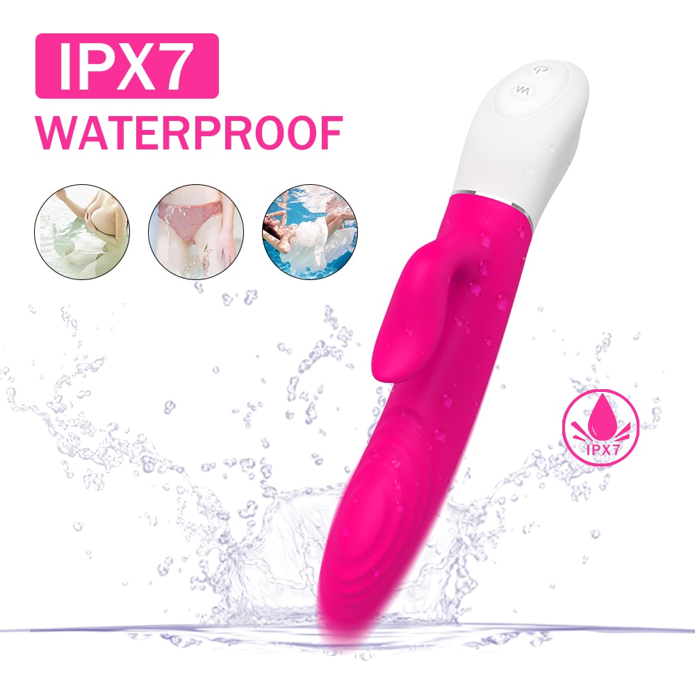 9 Pulsating Vibrating Modes Mute Rabbit G Spot Vibrator with Heating