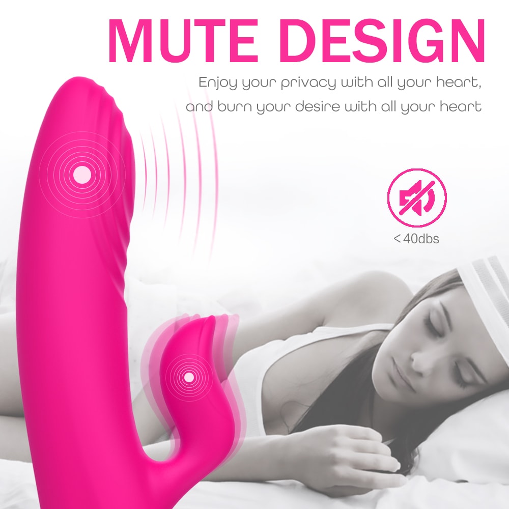 9 Pulsating Vibrating Modes Mute Rabbit G Spot Vibrator with Heating