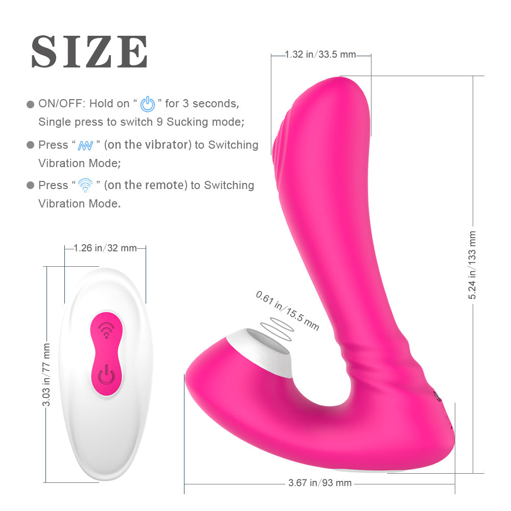 Sucking Clit Stimulator G Spot Thumping Vibrator Wearable 9*9 Modes