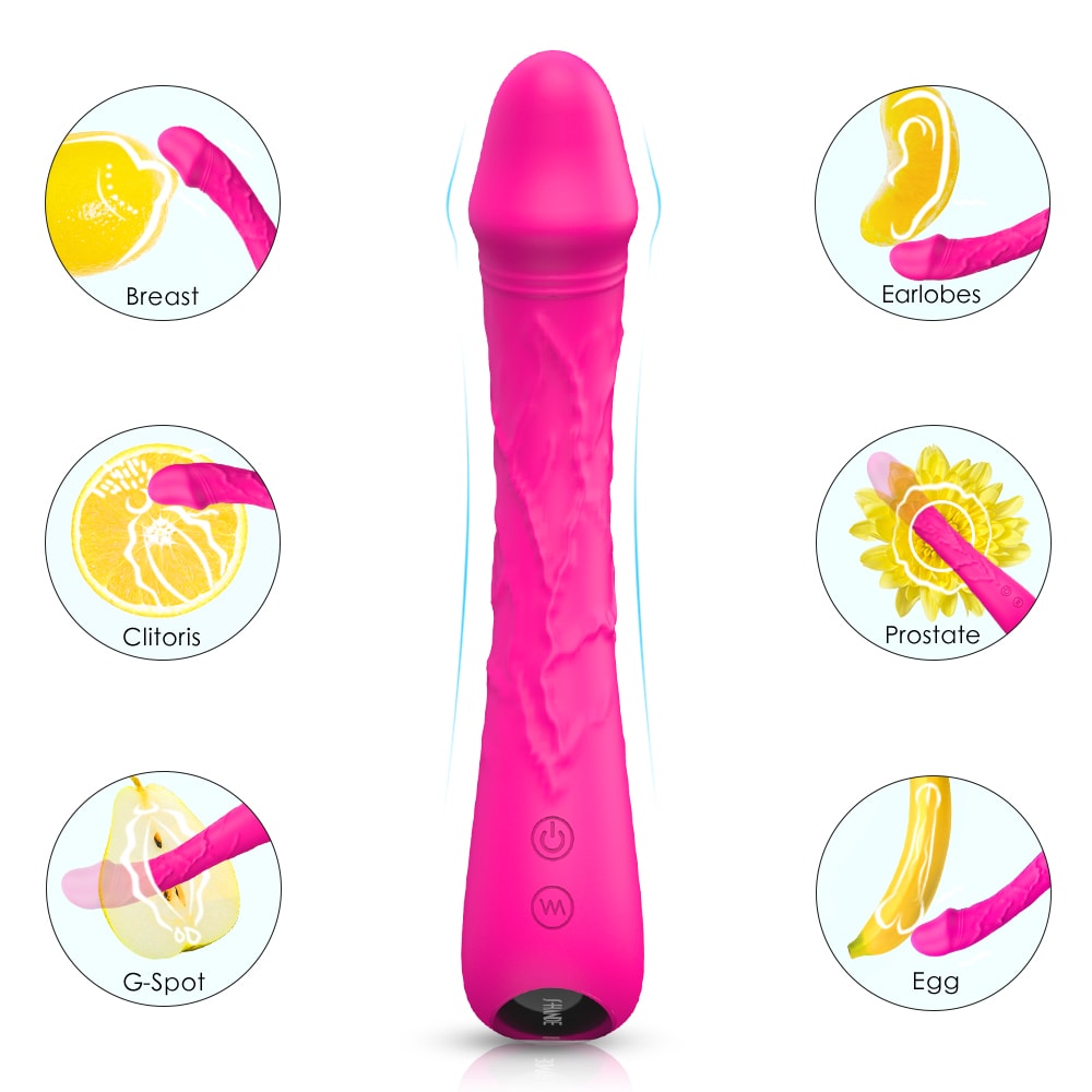 9 Modes Bendable Realistic Penis G-Spot Vibrator with Colorful Lights