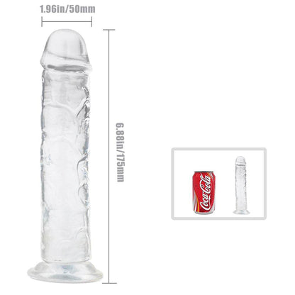 4 Kinds Size Super Suction Transparent Realistic Dildo Ball-free