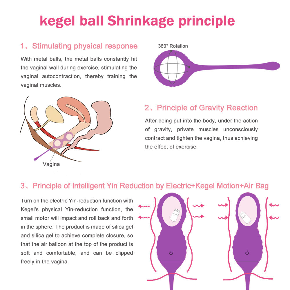 Silicone Wireless Powerful 9 Speed Vibrating Kegel Balls Vibrator