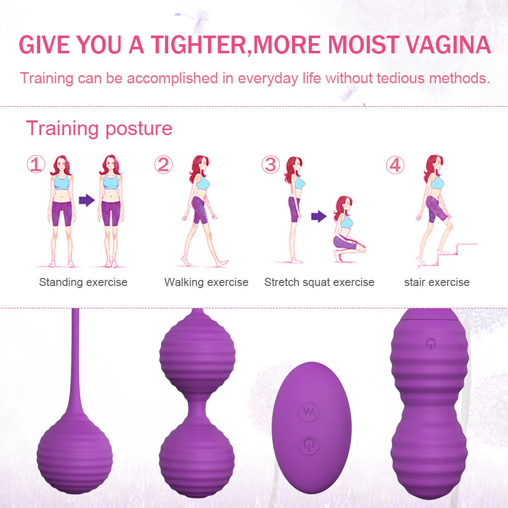 Silicone Wireless Powerful 9 Speed Vibrating Kegel Balls Vibrator