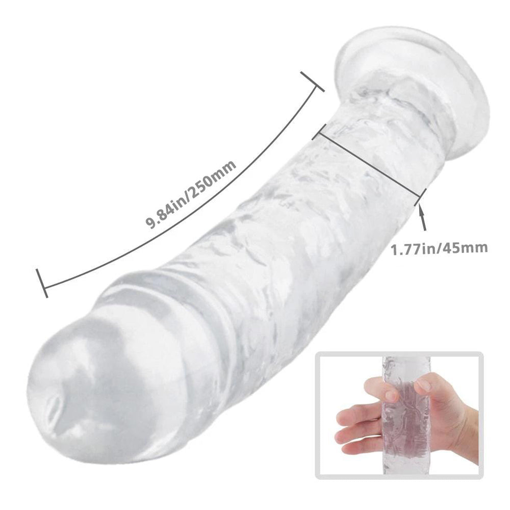 4 Kinds Size Super Suction Transparent Realistic Dildo Ball-free