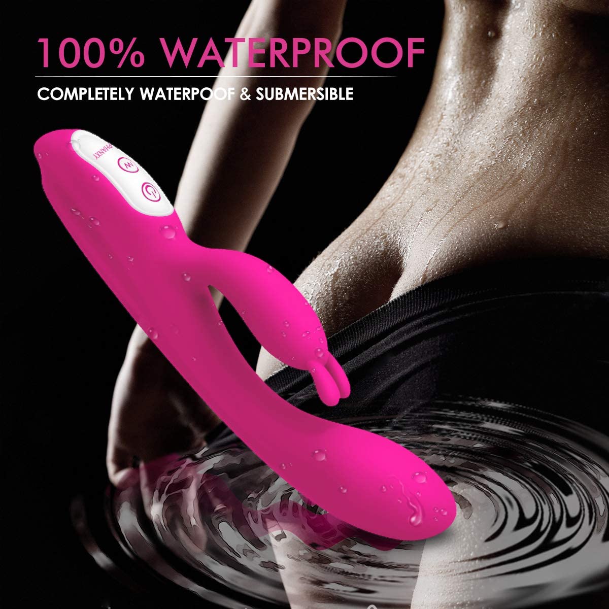 9 Vibrations Waterproof Powerful Rabbit Vibrator with Heating Function