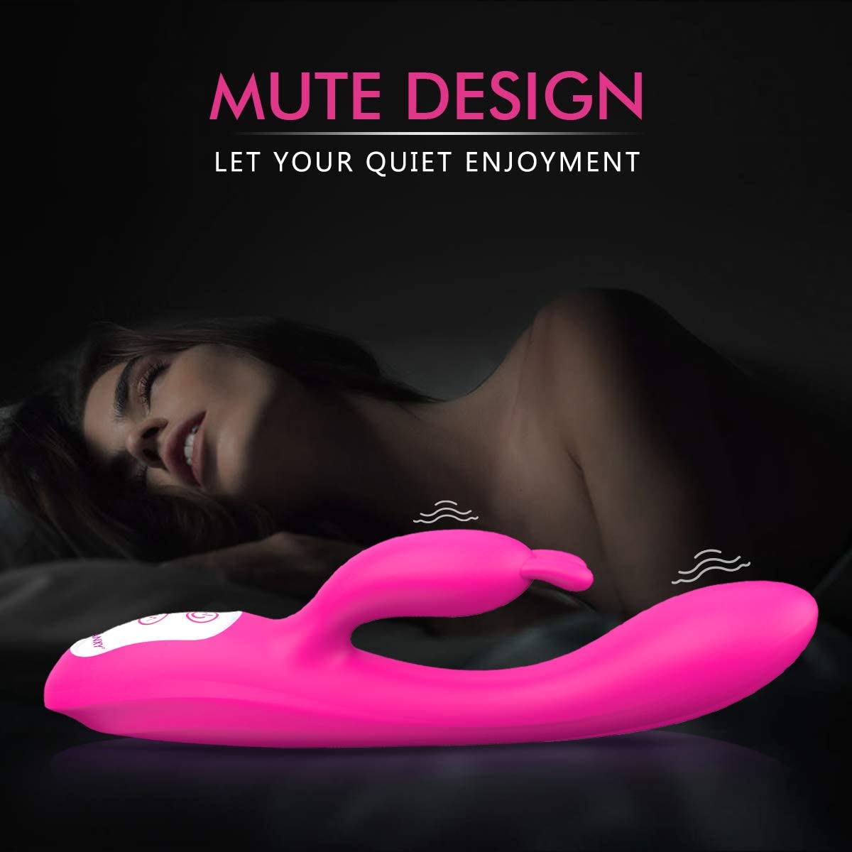 9 Vibrations Waterproof Powerful Rabbit Vibrator with Heating Function