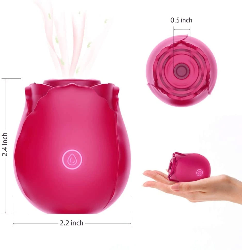 Rose Clitoral Sucking Vibrator for Women with 7 Intense Suction