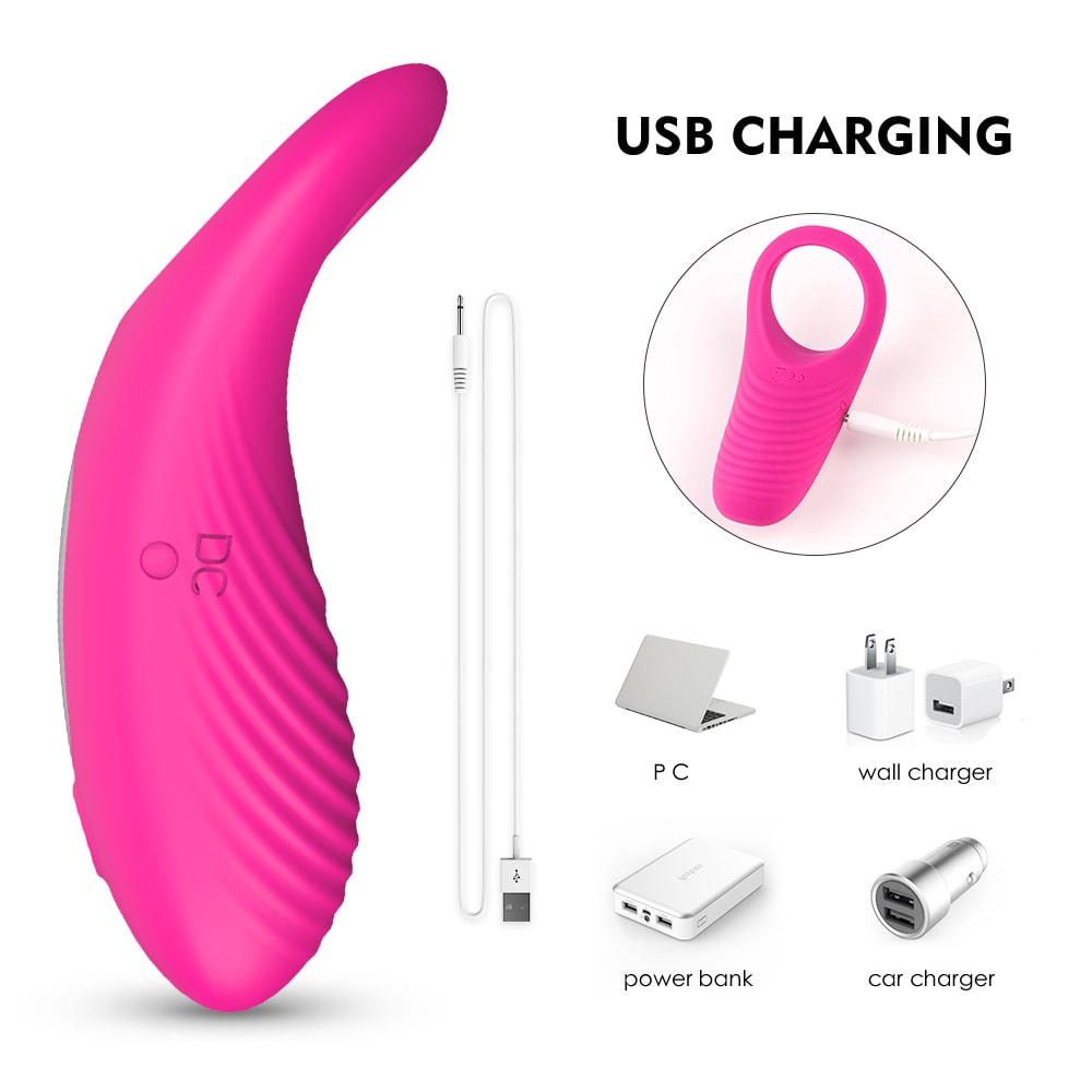 Remote Control 9-Speed Silicone Penis Cock Ring Couple Vibrator