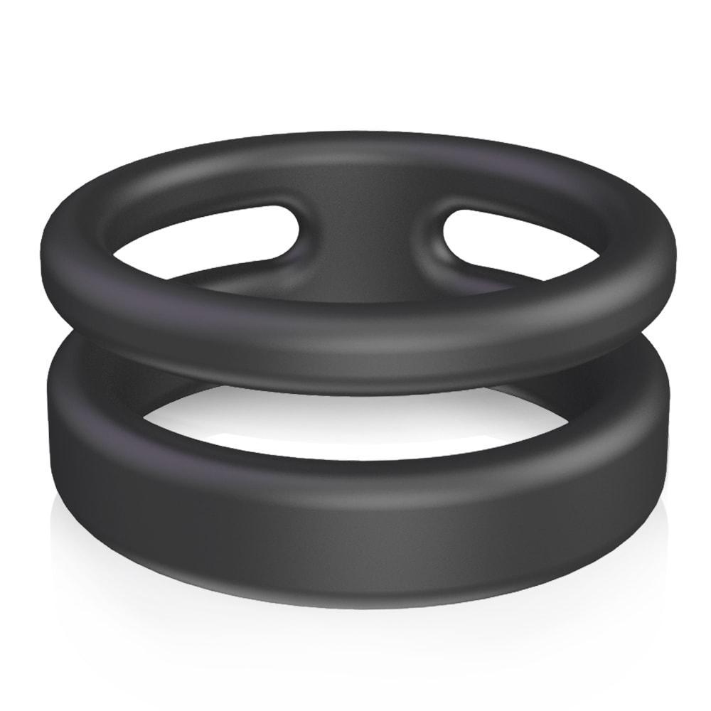 Silicone Dual Penis Ring Premium Stretchy Erection Enhancing Sex Toy