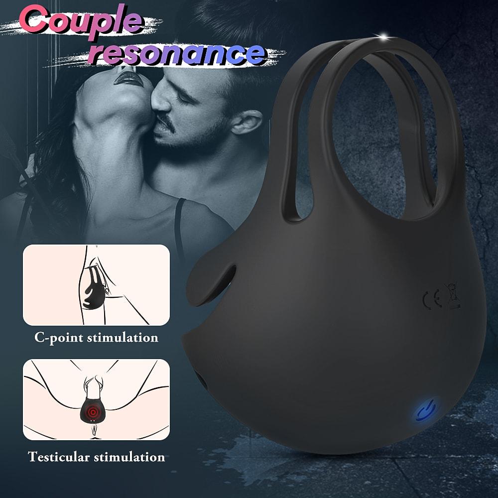 Vibrating Penis Ring Cock Balls Stimulator with 9 Modes Covert Use