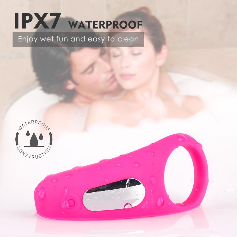 Remote Control 9-Speed Silicone Penis Cock Ring Couple Vibrator