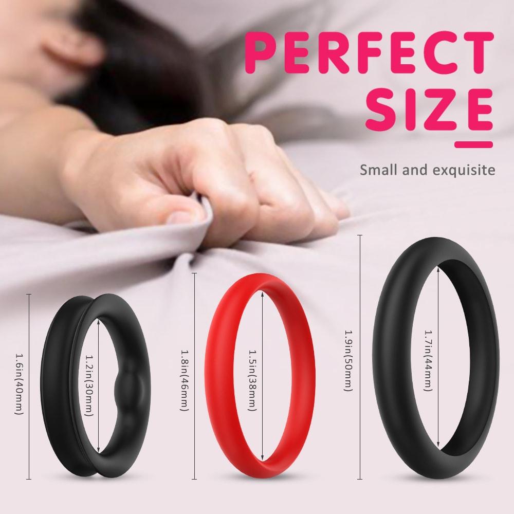 Multiple Combination 3 Pcs Thick Penis Ring Set Cock Rings Toy