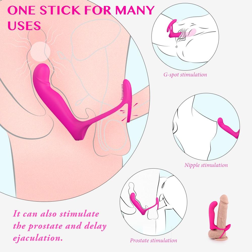 Couple Vibrator Penis Ring Penetrator For Clit Anal G Spot Stimulation