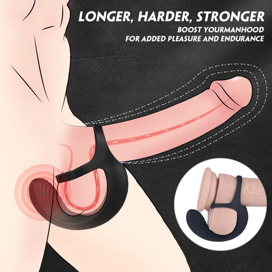 Vibrating Cock Ring Invisible Strap On Design Taint Teaser 9 Modes